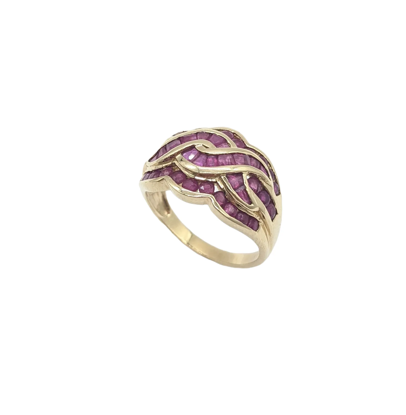 Multi Twist Band Ruby Ring