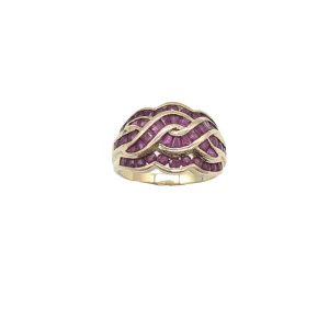 Multi Twist Band Ruby Ring