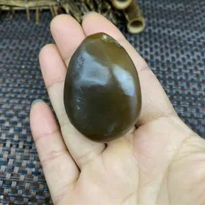 Natural Hetian Jade Rough Nephrite Raw (46g,4.9X3.6X1.6cm)