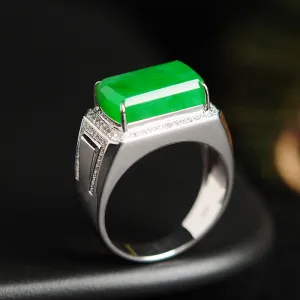 Natural Jade Ring Jadeite Gold Ring RG4