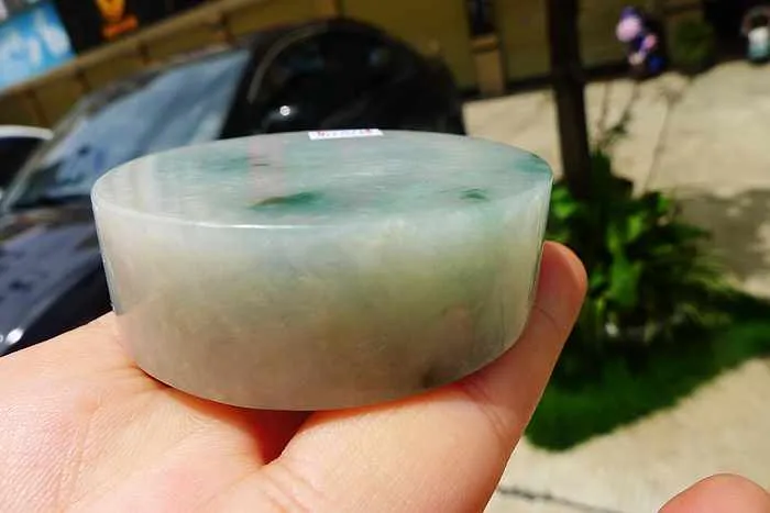 Natural Jade Rough Jadeite Raw (149g,5.6X5.6X1.75cm)