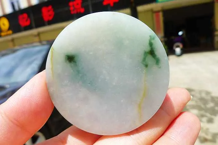 Natural Jade Rough Jadeite Raw (149g,5.6X5.6X1.75cm)