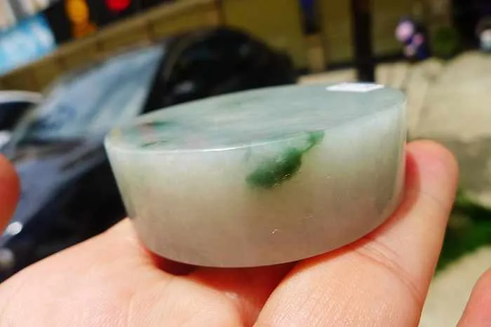 Natural Jade Rough Jadeite Raw (149g,5.6X5.6X1.75cm)