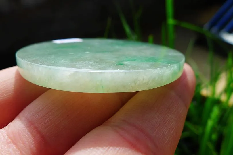 Natural Jade Rough Jadeite Raw (26g,5.2X5.2X0.45cm)