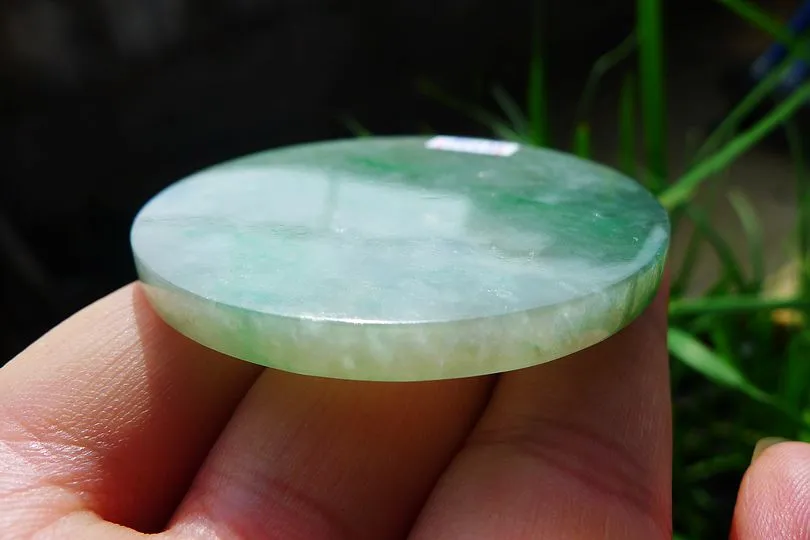 Natural Jade Rough Jadeite Raw (26g,5.2X5.2X0.45cm)