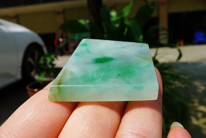 Natural Jade Rough Jadeite Raw (29g,4.7X4X0.5cm)