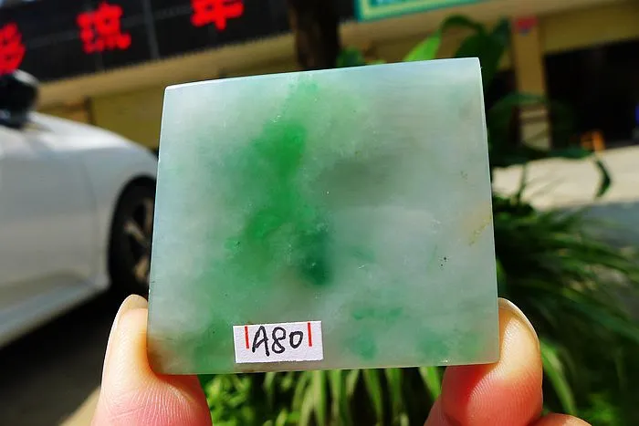 Natural Jade Rough Jadeite Raw (29g,4.7X4X0.5cm)