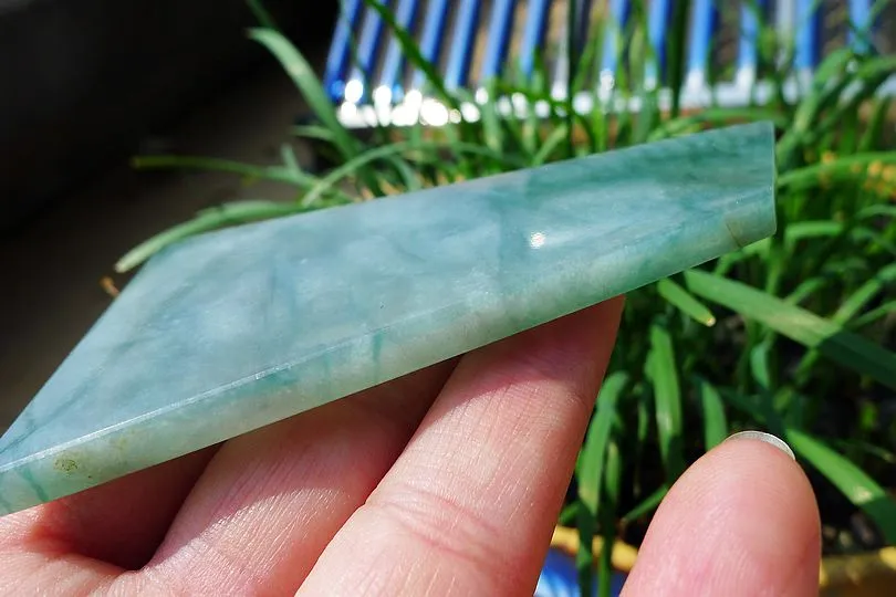 Natural Jade Rough Jadeite Raw (52g,8.9X4.6X0.55cm)