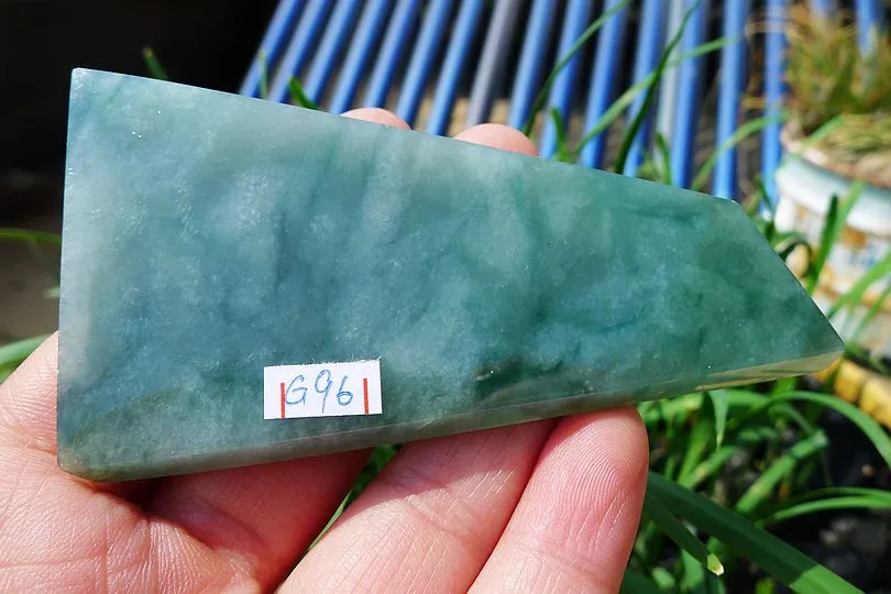 Natural Jade Rough Jadeite Raw (52g,8.9X4.6X0.55cm)