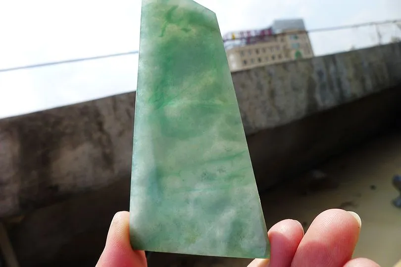 Natural Jade Rough Jadeite Raw (52g,8.9X4.6X0.55cm)