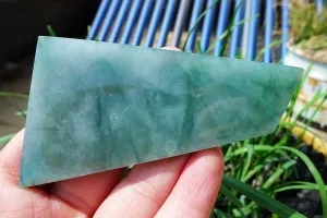 Natural Jade Rough Jadeite Raw (52g,8.9X4.6X0.55cm)