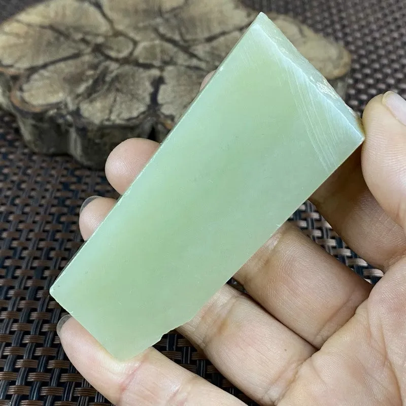 Natural Kunlun Jade Rough Nephrite Raw (77g,6.9X3.1X1.3cm)