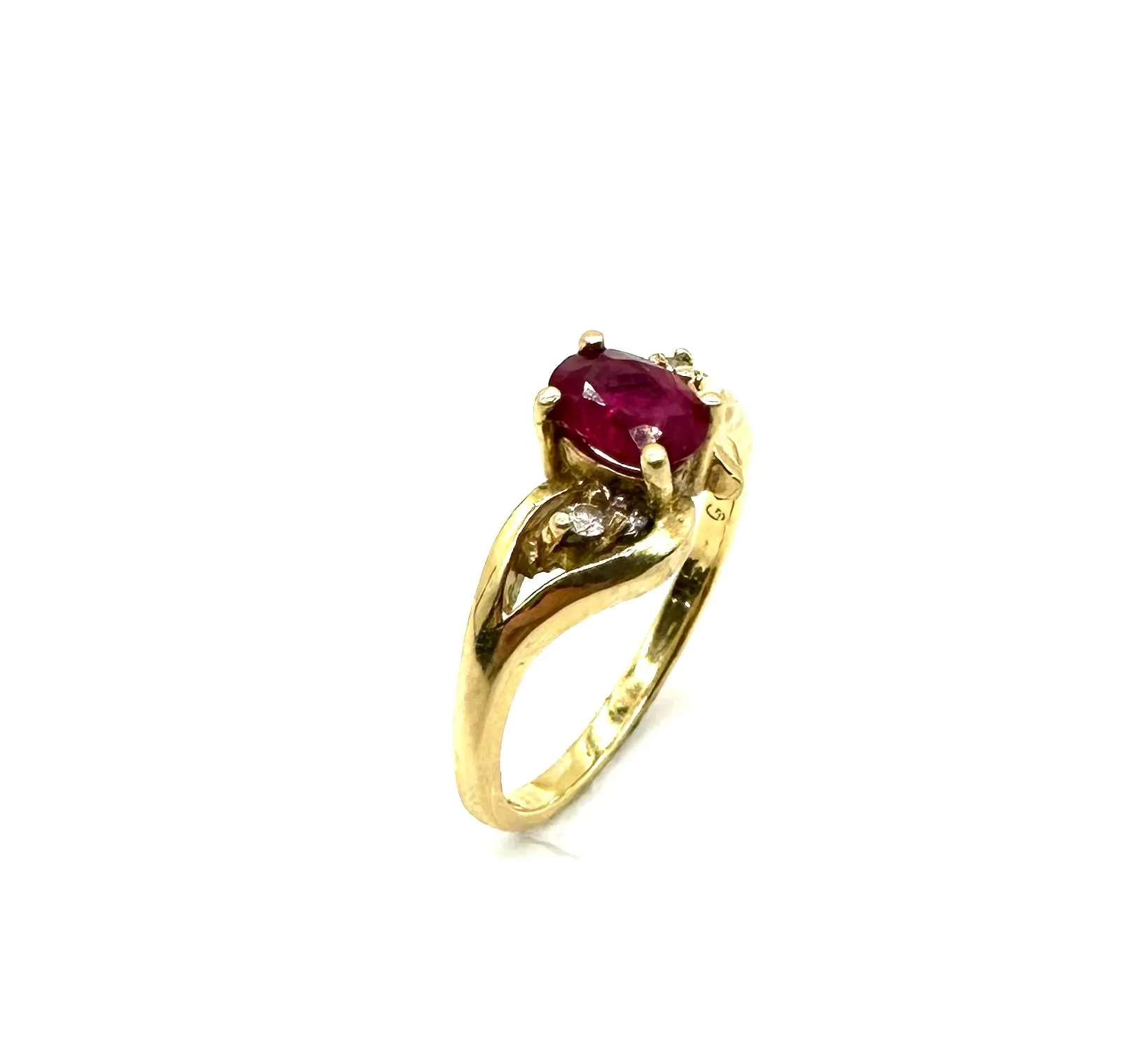 Oval Ruby Bypass Ring