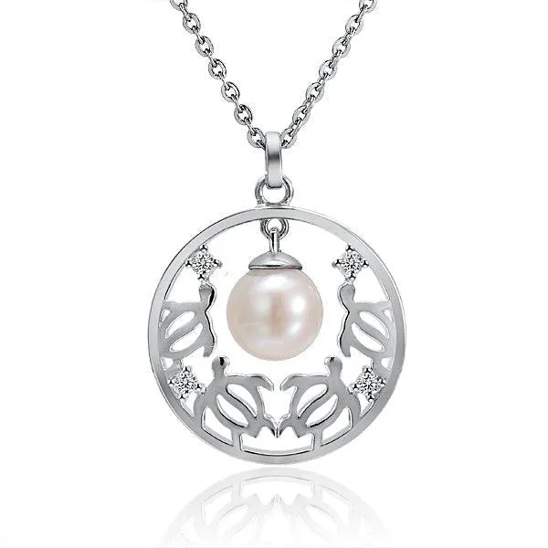 Pearl Honu Turtle Infinity Pendant by Alamea