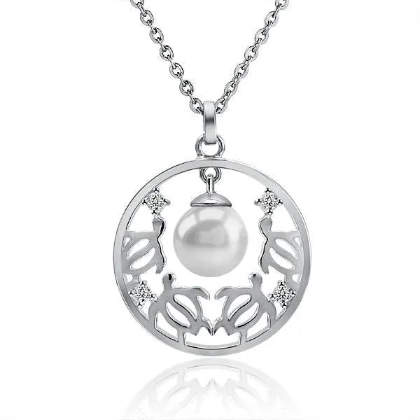 Pearl Honu Turtle Infinity Pendant by Alamea