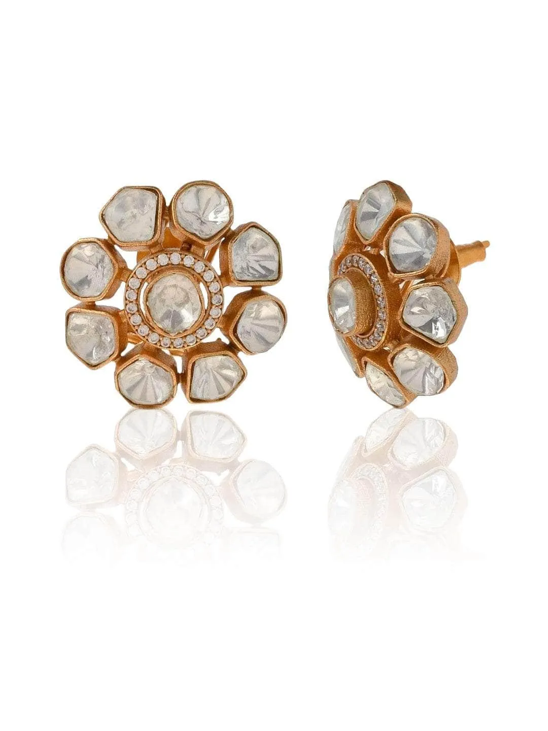 Polki Kundan Studs