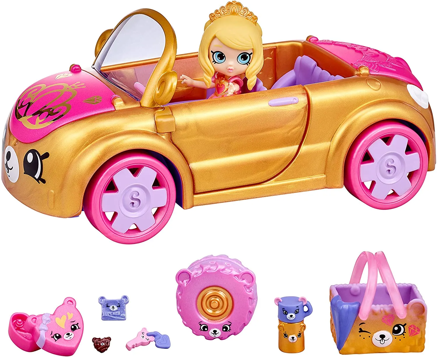 Shopkins Happy Places Royal Convertible Vehicle Playset Car Toy