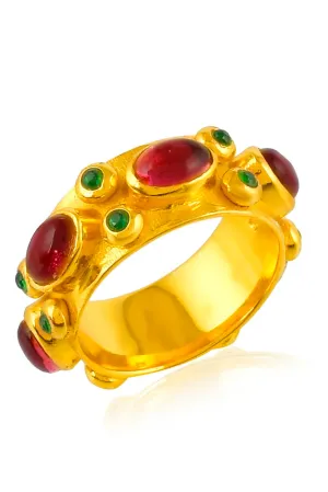 Shyla Andromeda Ruby Red & Emerald Ring