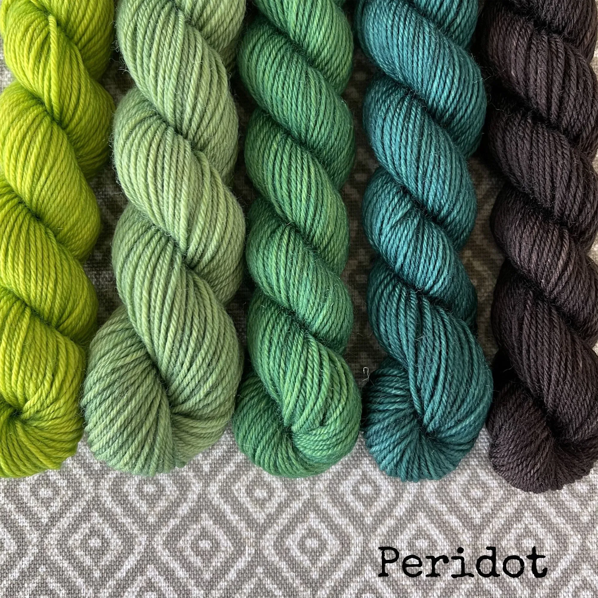 Simply Sock 5-Pack Mini Skeins in Peridot Semi Solid