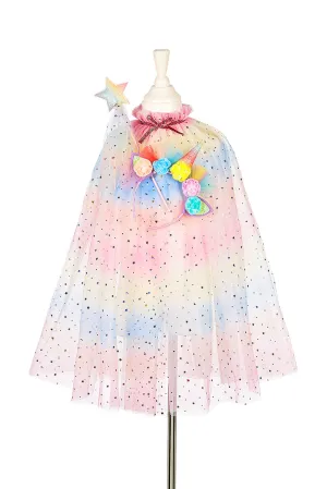 Souza Unicorn cape   tiara   Toverstaf set, 3-4Y