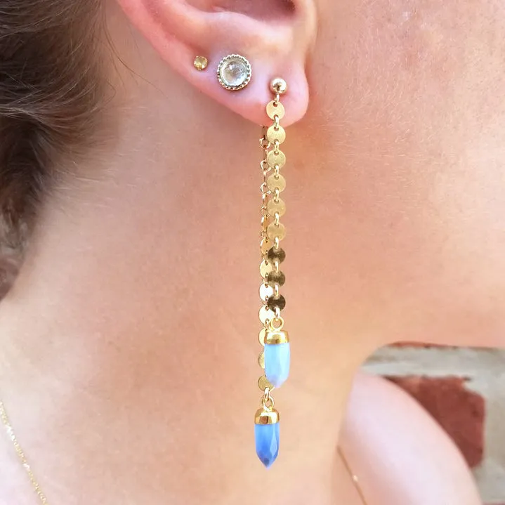 Spike Swinger Earrings -Lapis Lazuli