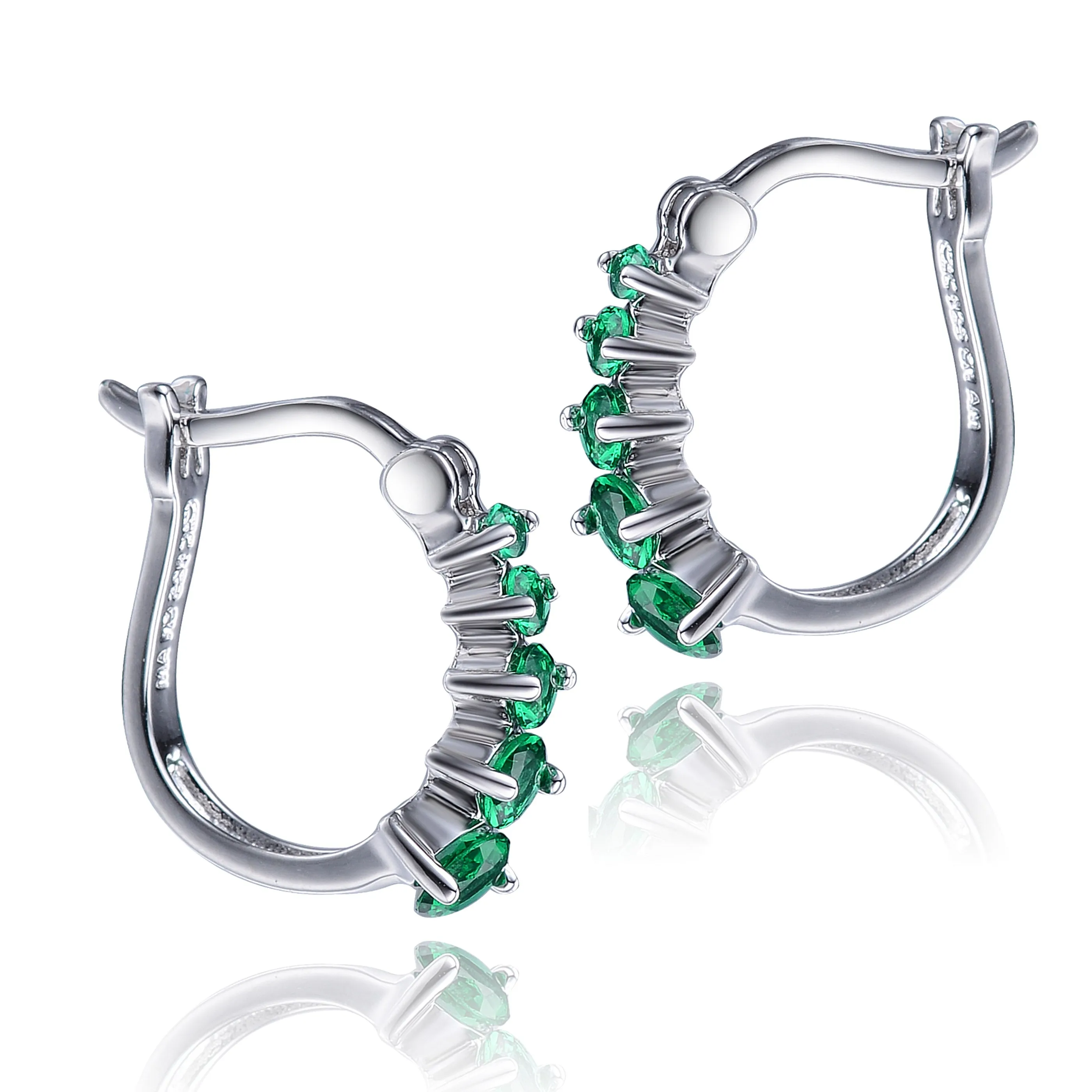 Sterling Silver Classic Cubic Zirconia Hoop Earrings