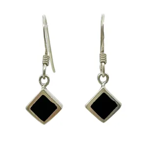 sterling silver onyx drop earrings GM40