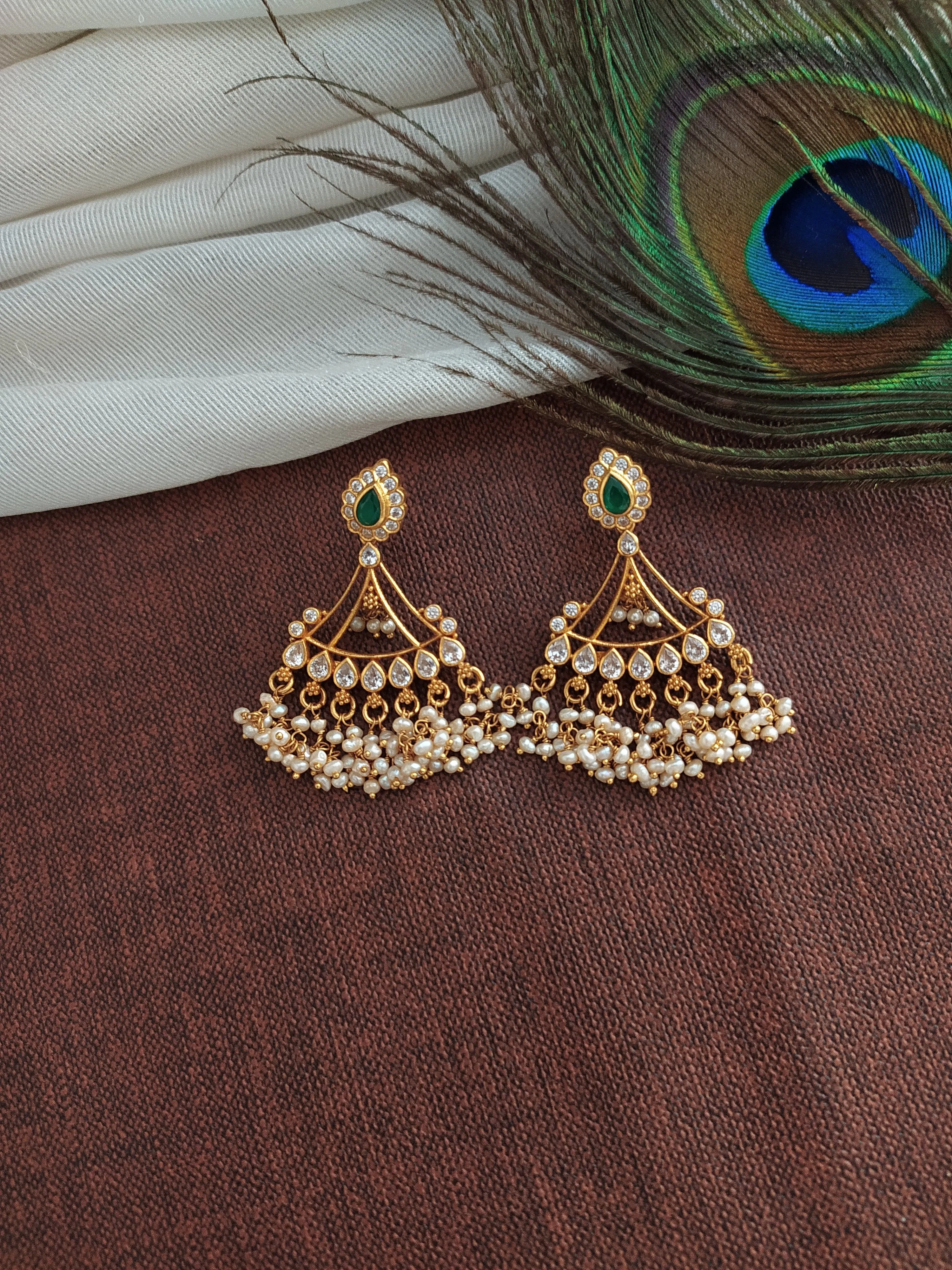 Stylish Pure 92.5 Silver Antique Earrings