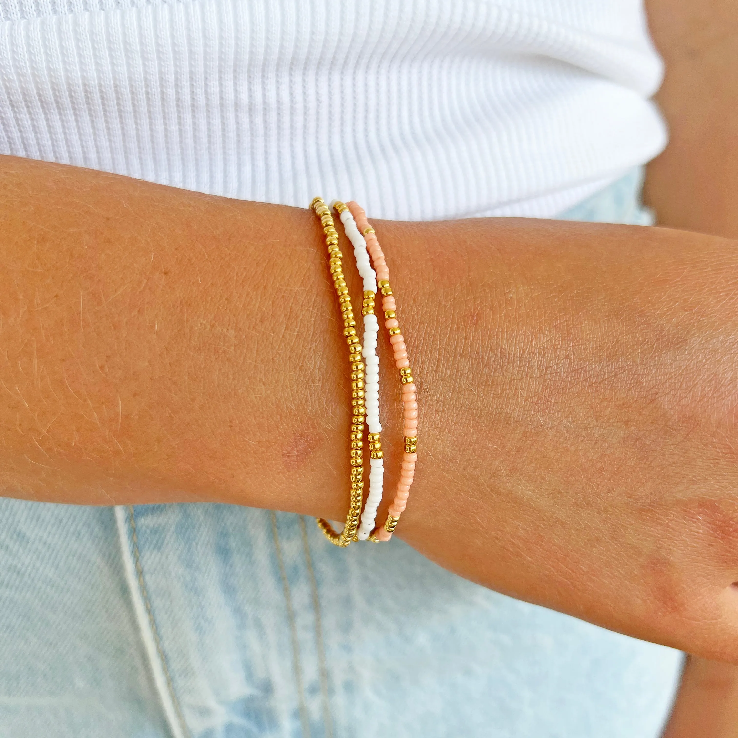 Sunny Bracelet Set - Coral