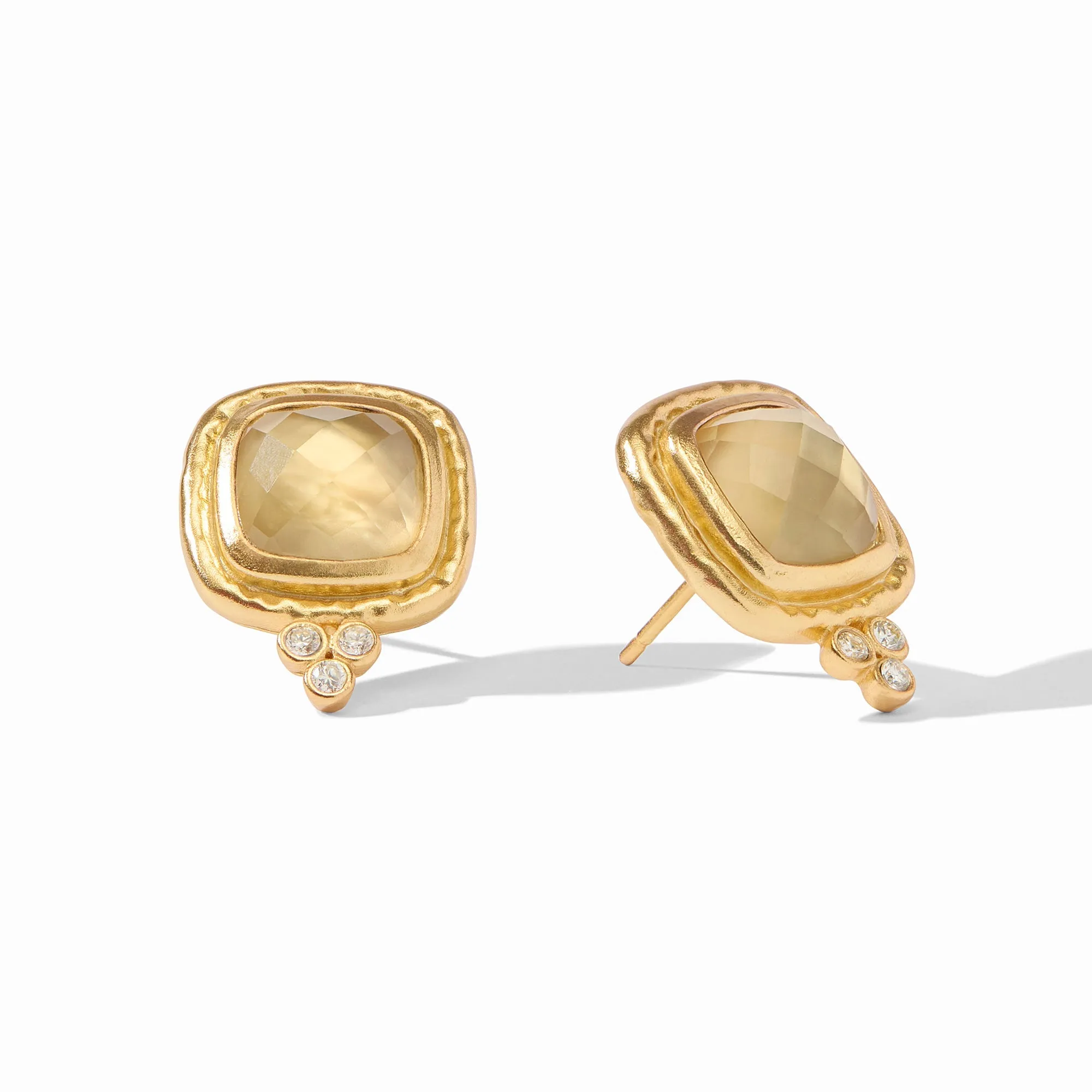 TUDOR STUD EARRING-IRIDESCENT CHAMPAGNE