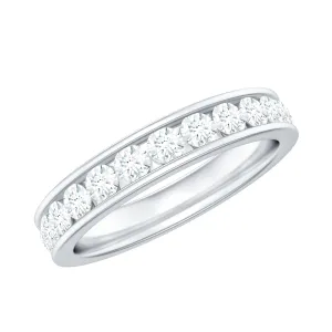 Versatile 1.25 CT Round Cut Moissanite Eternity Ring for women