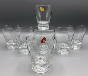 Vintage FOSTORIA Tiara Flat Juice Glasses Set of 7 /b