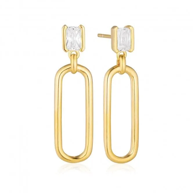 White Zirconia Roccanova Lungo Earrings SJ-E42256-CZ-YG